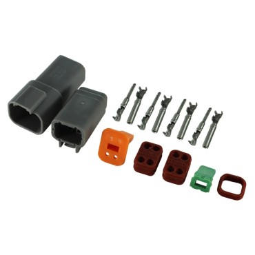 Разъем герметичный без провода на 4 контакта, комплект